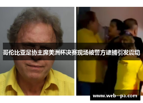 哥伦比亚足协主席美洲杯决赛现场被警方逮捕引发震动 哥伦比亚足协主席美洲杯决赛现场被警方逮捕引发震动